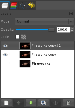using layers in GIMP