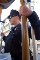 Policeman on cable car
