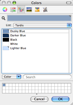 Color Picker lists