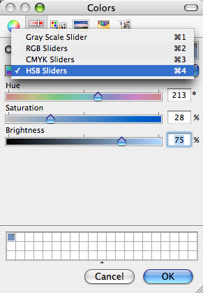 Color Picker sliders