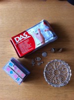 Das air-drying clay and stamps