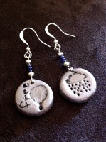 Clay pendant earrings