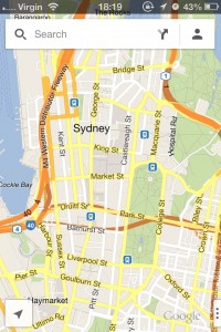 Google Maps iPhone Sydney