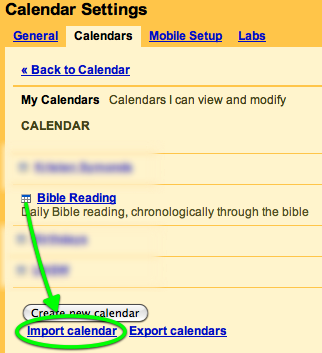 Google calendar settings Import to google calendar