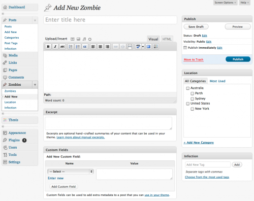 WP3.0 Custom Post Type