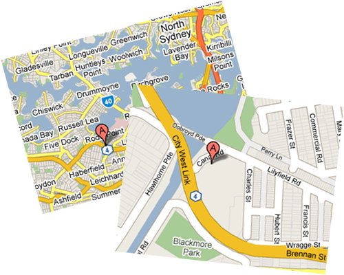EXIF location on map