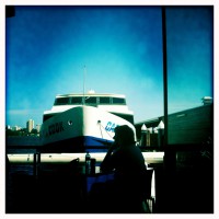 Boat seen from Bells Cafe, Perth