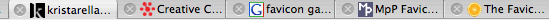 Favicons in Camino tab bar