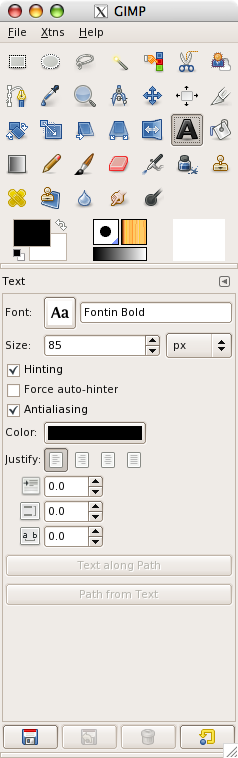 text tool